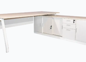LEBEN DIRECTOR DESK 2095L MOCHA OAK