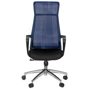 DEXTON HIGH CHAIR 64x67x113-125 MESH HT-9071A BLUE/BLACK