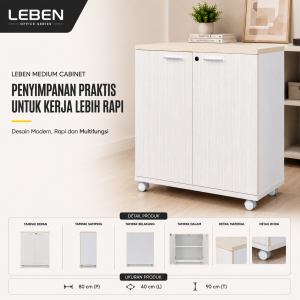 LEBEN MEDIUM CABINET 0804 MOCHA OAK (U/1)