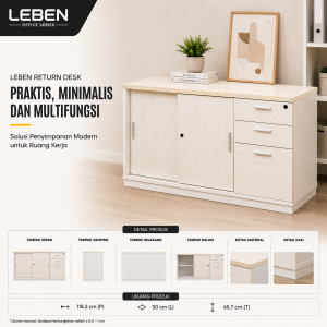 LEBEN RETURN DESK 1205 MOCHA OAK (U/2)