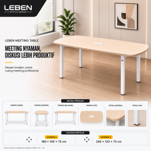LEBEN RECT MEETING TBL 1810 MOCHA OAK (U/3-M)