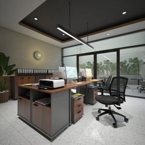 LEBEN WORKSTATION 2S 1212 DARK WALNUT/DARK GREY