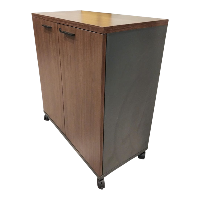 LEBEN MEDIUM CABINET 0804 DARK WALNUT/DARK GREY - Gambar 3