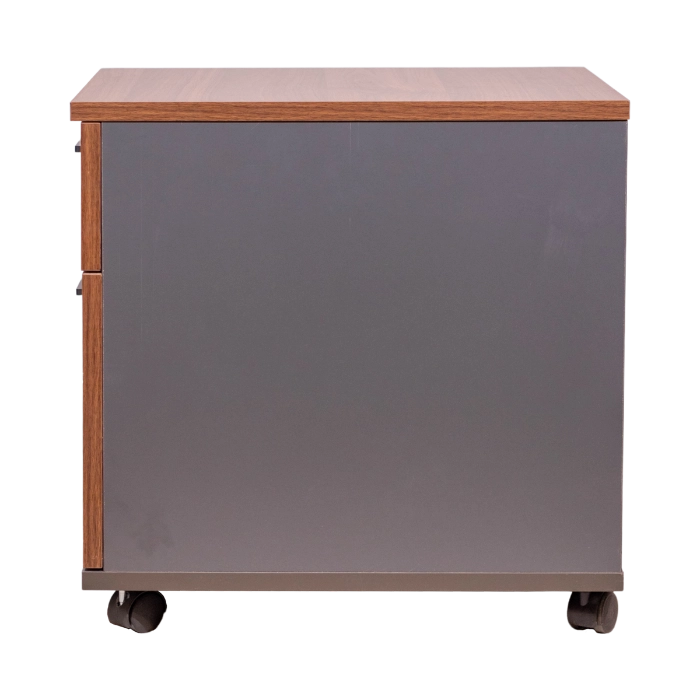 LEBEN MOBILE PEDESTAL 20504 DARK WALNUT/DARK GREY - Gambar 3