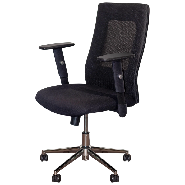 NEW RAOUL LOW CHAIR 52x50x102-112 STL17B BLACK/BLACK - Gambar 3