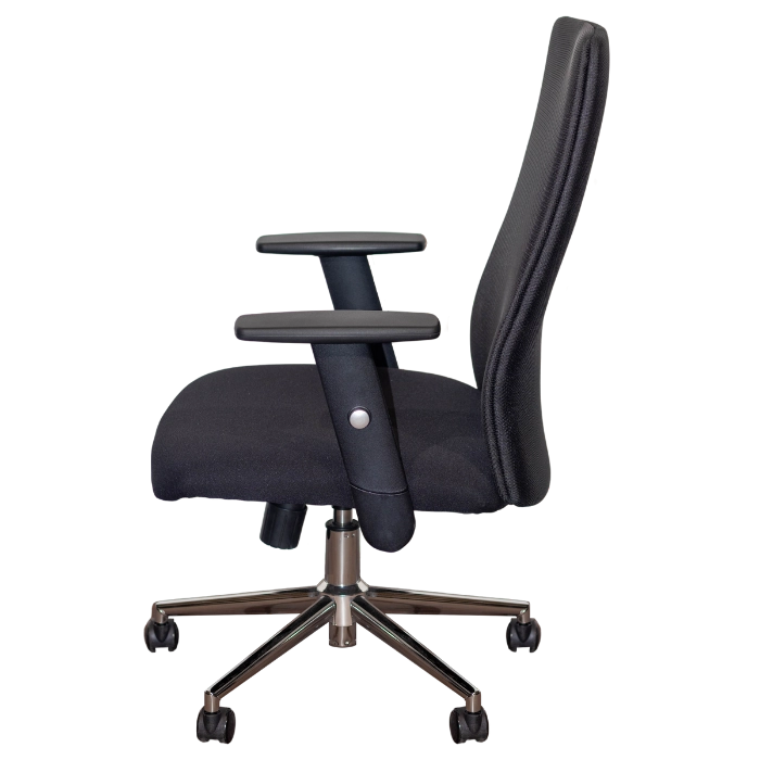 NEW RAOUL LOW CHAIR 52x50x102-112 STL17B BLACK/BLACK - Gambar 4