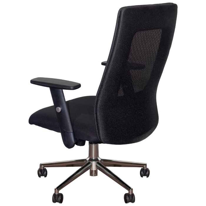 NEW RAOUL LOW CHAIR 52x50x102-112 STL17B BLACK/BLACK - Gambar 5