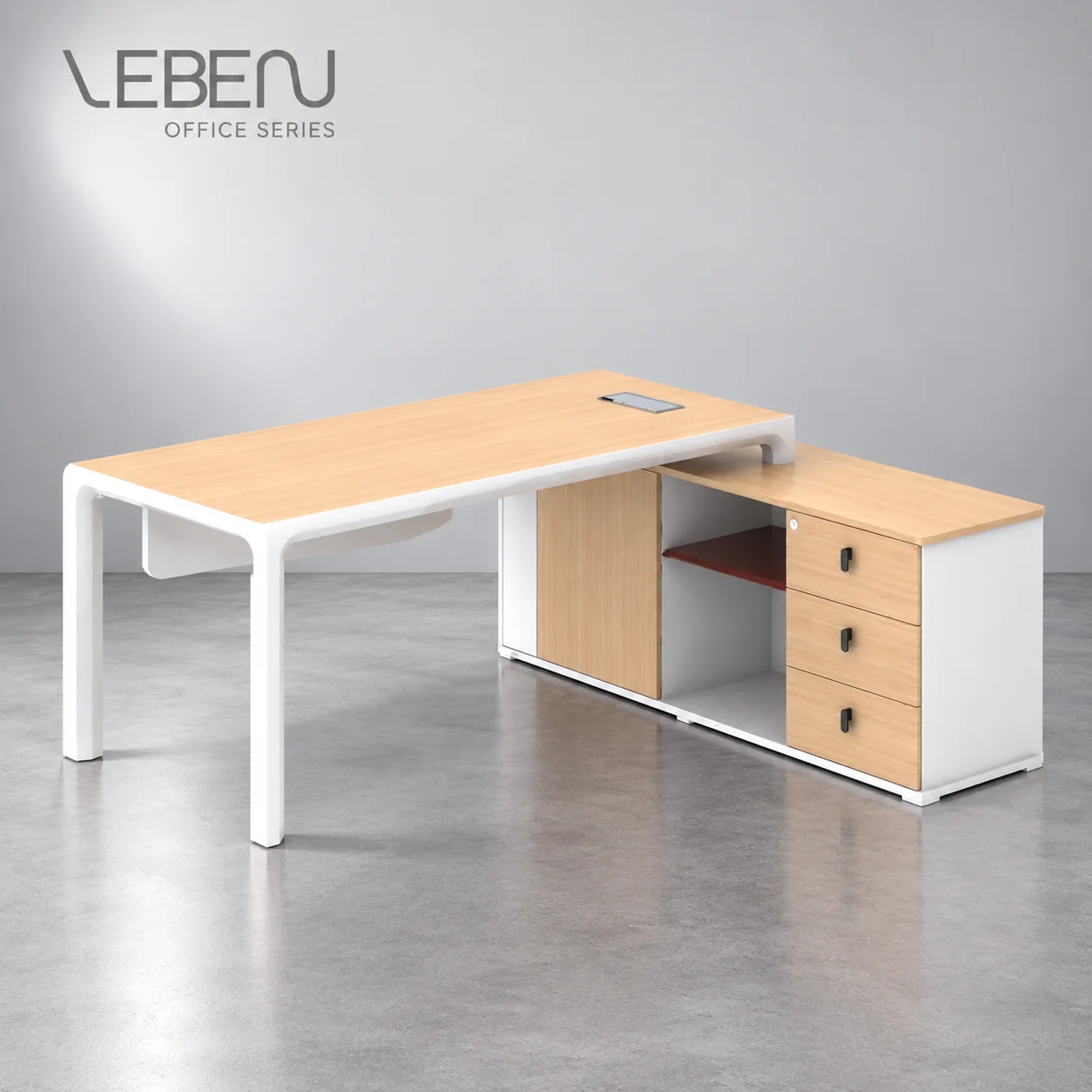 LEBEN NEW MANAGER DESK 1816 OZ-2902-20 LIGHT MAPLE/WHITE