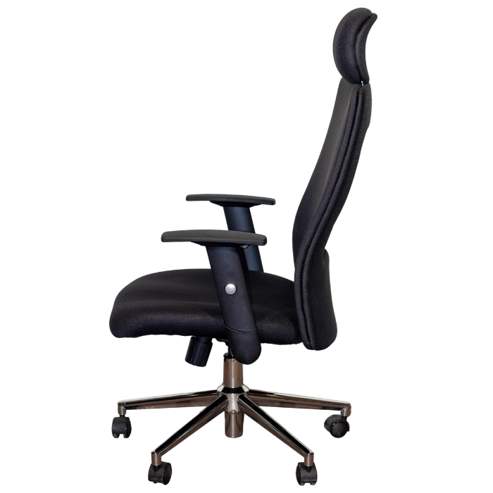 NEW RAOUL HIGH CHAIR 64*62*118-128 STL17A BLACK/BLACK - Gambar 3