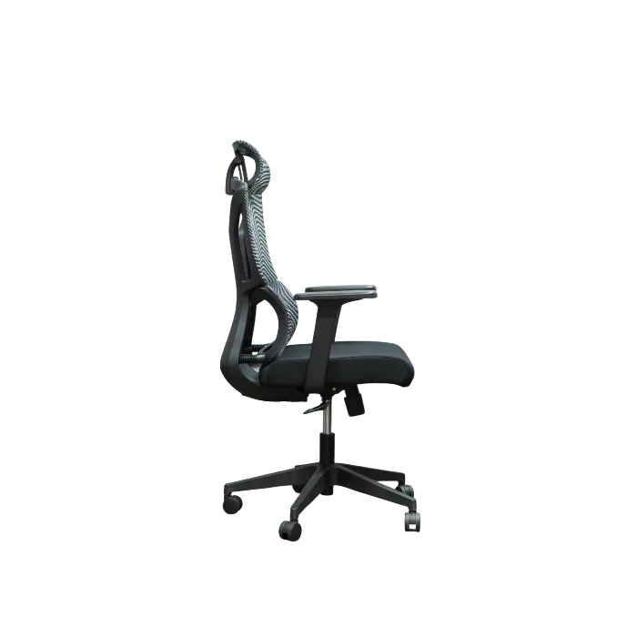 ADRAS HIGH CHAIR 66X63X109-119 CH50A GREY/BLACK - Gambar 3