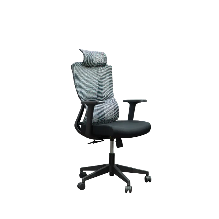 ADRAS HIGH CHAIR 66X63X109-119 CH50A GREY/BLACK - Gambar 2