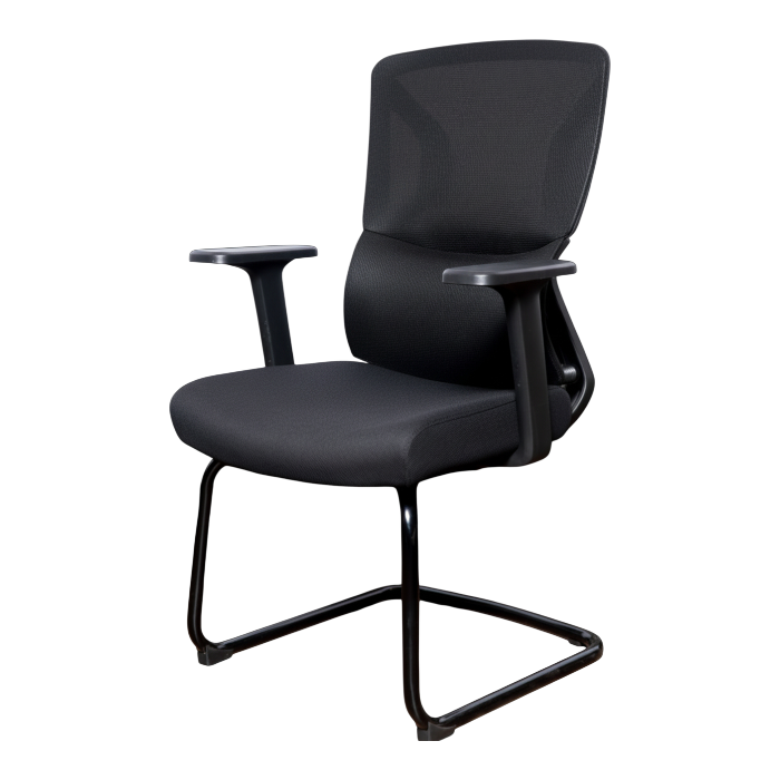 ADRAS VISITOR CHAIR 66X63X103 CH50D GREY/BLACK - Gambar 3