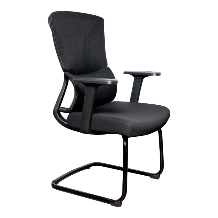 ADRAS VISITOR CHAIR 66X63X103 CH50D GREY/BLACK - Gambar 4