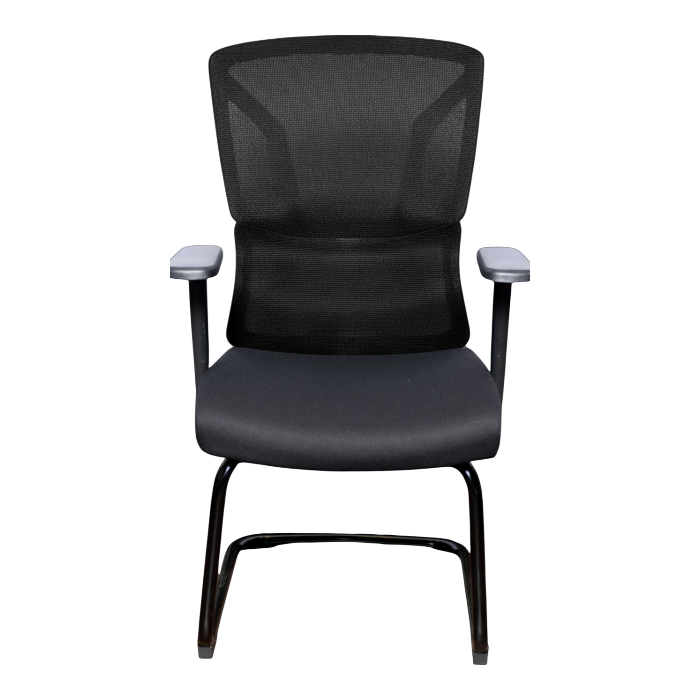 ADRAS VISITOR CHAIR 66X63X103 CH50D GREY/BLACK - Gambar 2