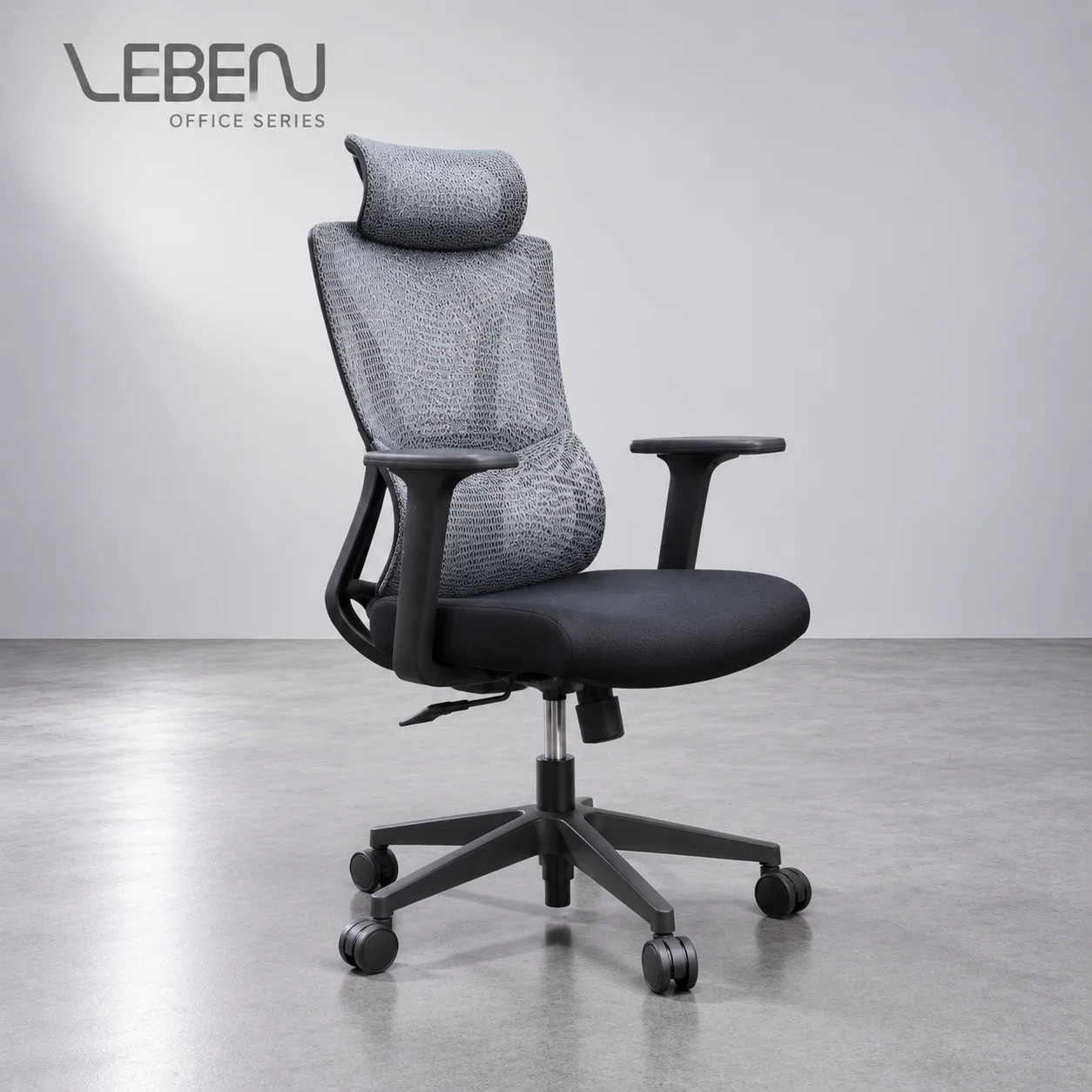 ADRAS HIGH CHAIR 66X63X109-119 CH50A GREY/BLACK