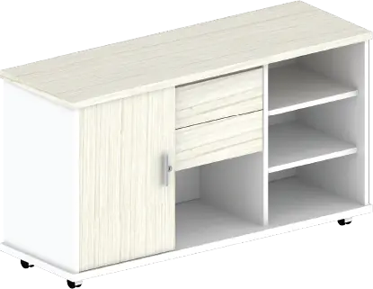 Leben Mobile Return Desk 1204 Mocha Oak (U/1) - Gambar 2