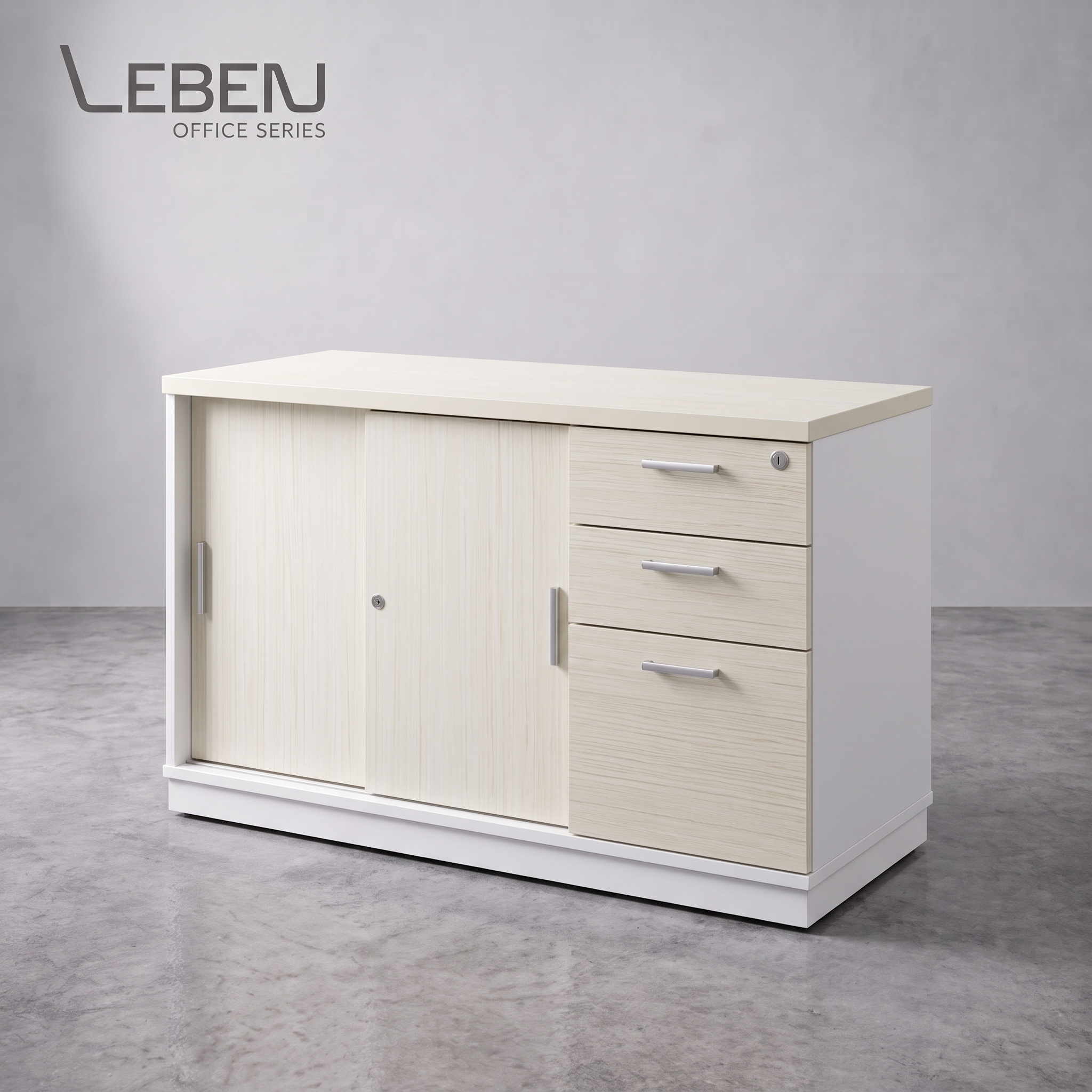 Leben Return Desk W/ Fixed Pedestal (U/2)