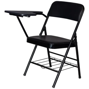 GAETA FOLDING CHAIR W/ WRITING TABLE BLACK