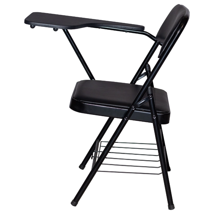 GAETA FOLDING CHAIR W/ WRITING TABLE BLACK - Gambar 2