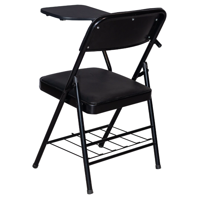 GAETA FOLDING CHAIR W/ WRITING TABLE BLACK - Gambar 3