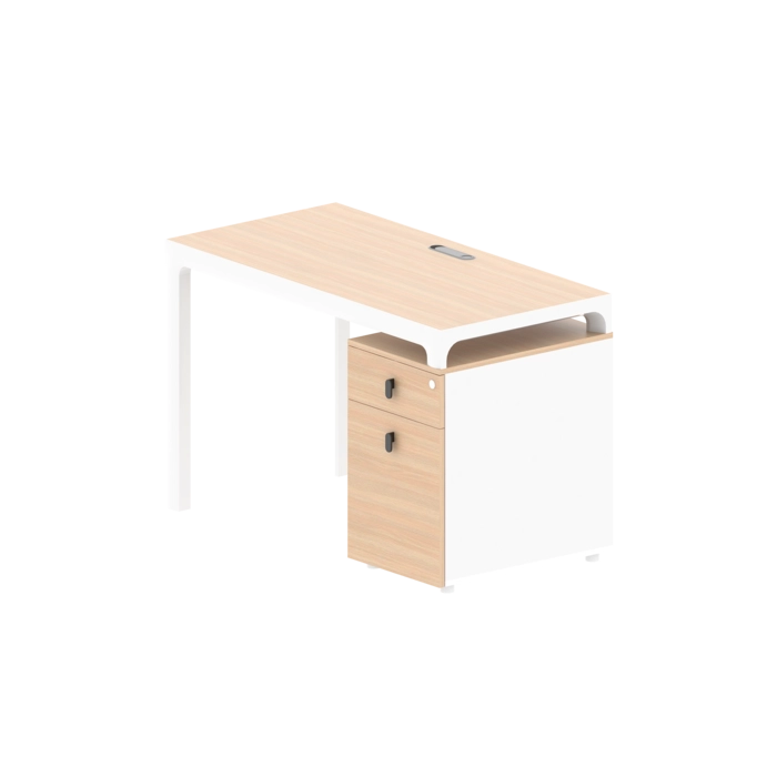 LEBEN NEW CLERICAL DESK 1206 OZ-2918-12 LIGHT MAPLE/WHITE