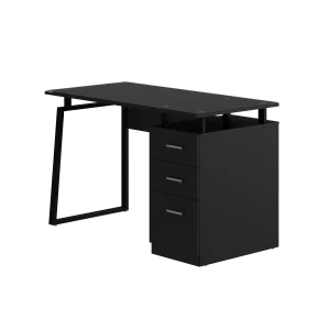 MATZ COMPUTER DESK 120X60X75 A18 GLASS BLACK