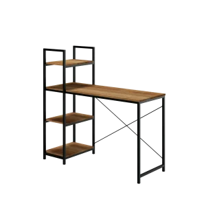 DASTAN COMPUTER DESK 120X50X117 OZ-HF47 DARK BROWN OAK/BLACK