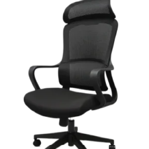 LEBEN FORTUNE HIGH CHAIR 60.5X63X119-128 HT-708A BLACK/BLACK