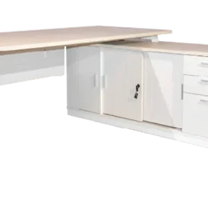LEBEN BORG DIRECTOR DESK 200x160x75 OZ-2601-18 WALNUT/DARK GREY