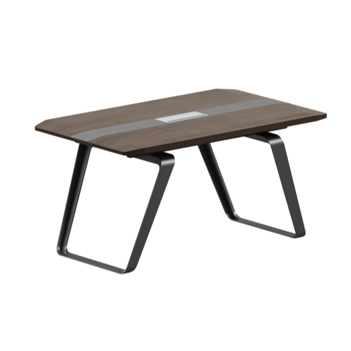 LEBEN BORG RECTANGULAR MEETING TABLE 150x90x75 OZ 2605-15 WALNUT/DARK GREY - Gambar 2