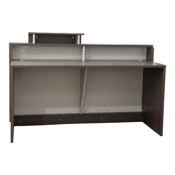 LEBEN BORG RECEPTIONIST DESK 160x60x75 (OZ-4431) OAK/GREY - Gambar 4
