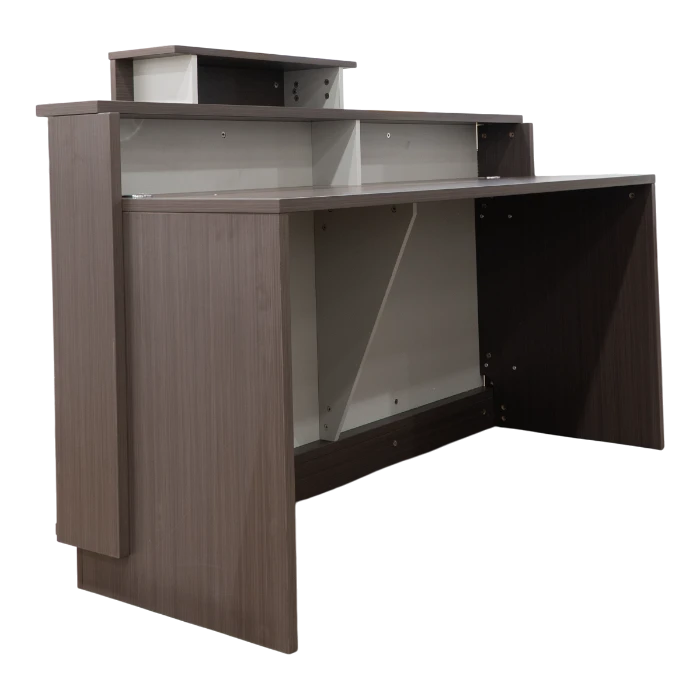 LEBEN BORG RECEPTIONIST DESK 160x60x75 (OZ-4431) OAK/GREY - Gambar 2