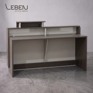 LEBEN BORG RECEPTIONIST DESK 160x60x75 (OZ-4431) OAK/GREY