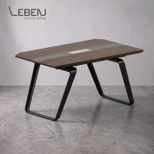 LEBEN BORG RECTANGULAR MEETING TABLE 150x90x75 OZ 2605-15 WALNUT/DARK GREY